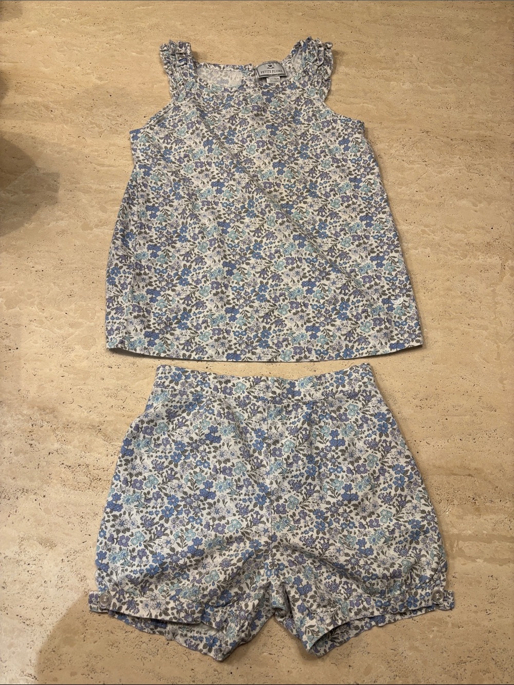 Petite Plume Children's Floral Tank & Shorts Pajama Set